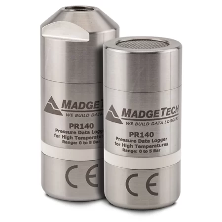 MadgeTech PR140 pressure data logger is built with a precision stainless steel pressure gauge ideal for Autoclave Validation and Mapping.