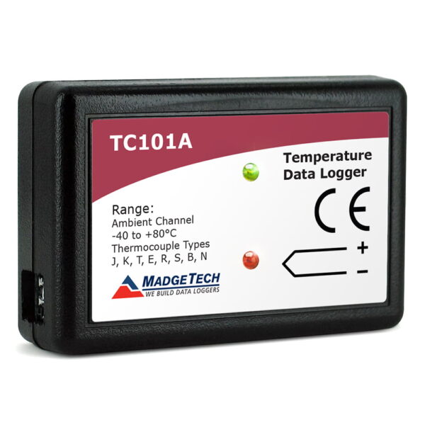 waterproof temperature data logger accepting a wide variety of thermocouples.